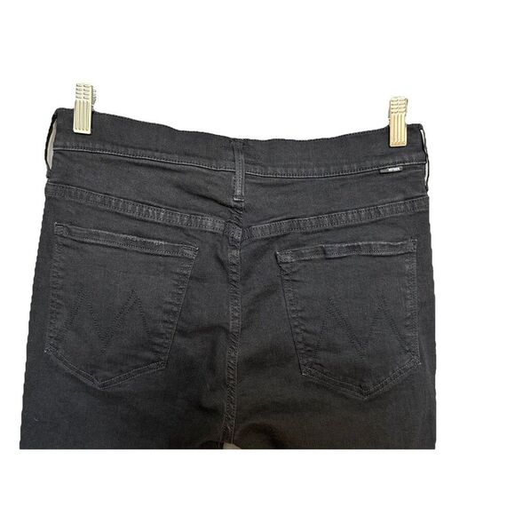 Mother The Insider Crop Step Fray Size 31 Black Jeans Not Guilty Stretchy - Picture 15 of 16